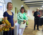 Airi Kentala ja Eija Pöyry näituse "Mälestused sosistavad" avamine Olustveres.