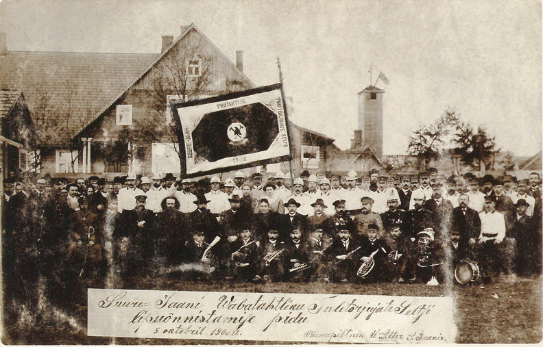 Vabatahtliku Tuletõrjeseltsi lipuõnnistamise pidu 1908. a