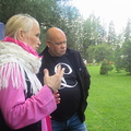 Raamatukogupiknik Kaevandi aias - külalisteks kirjanikud Mait Vaik ja Paavo Matsin.