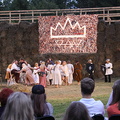 Suvelavastuse "Lembitu - kuningas ilma kuningriigita" publikuga peaproov Lõhavere linnamäel.