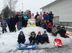 Vastlapäeval valmisid Suure-Jaani koolis lumeskulptuurid.