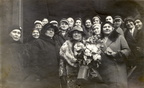 1931. a 25.märts Karin Michalise vastuvõtt Tartu jaamas. Vasakult esimene Marie Reiman