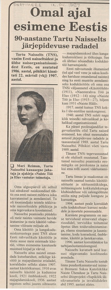 1997 .a Tartu Naisseltsist