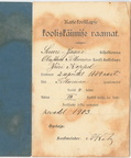 1903.a kooliskäimise raamat 