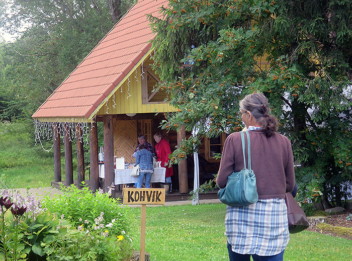 Raamatukogupiknik Kaevandi aias - külalisteks kirjanikud Mait Vaik ja Paavo Matsin.